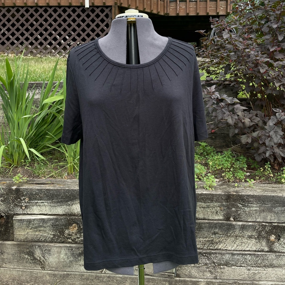 Blair Size 2X Black Dressy Shortsleeve Top